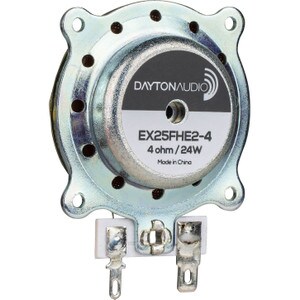 Main product image for Dayton Audio EX25FHE2-4 Framed High Efficiency 25mm Interchangeable Hardware Mount Exciter 24W 4 Ohm295-225